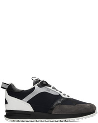 Chaussures de sport noires et blanches Dunhill