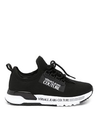 Chaussures de sport noires et blanches VERSACE JEANS COUTURE