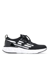 Chaussures de sport noires et blanches Ea7 Emporio Armani