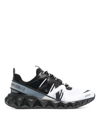 Chaussures de sport noires et blanches Ea7 Emporio Armani