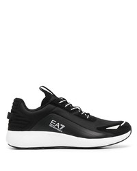 Chaussures de sport noires et blanches Ea7 Emporio Armani