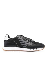 Chaussures de sport noires et blanches Ea7 Emporio Armani