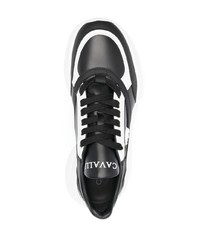 Chaussures de sport noires et blanches Roberto Cavalli