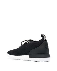 Chaussures de sport noires et blanches Moncler