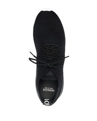 Chaussures de sport noires et blanches Moncler