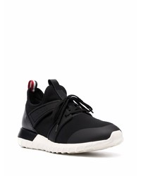 Chaussures de sport noires et blanches Moncler Enfant