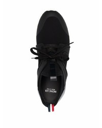 Chaussures de sport noires et blanches Moncler