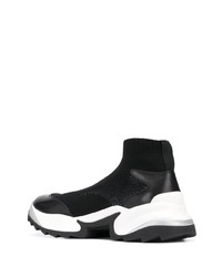 Chaussures de sport noires et blanches Sergio Rossi