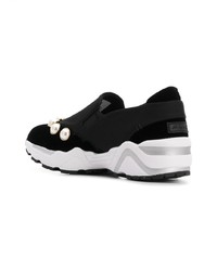 Chaussures de sport noires et blanches Suecomma Bonnie