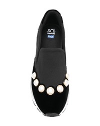 Chaussures de sport noires et blanches Suecomma Bonnie