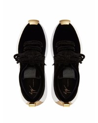 Chaussures de sport noires et blanches Giuseppe Zanotti