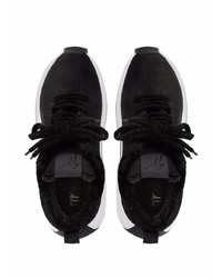 Chaussures de sport noires et blanches Giuseppe Zanotti