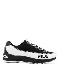 Chaussures de sport noires et blanches Fila