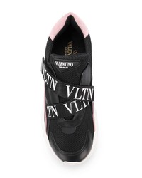 Chaussures de sport noires et blanches Valentino