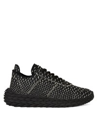 Chaussures de sport noires et blanches Giuseppe Zanotti