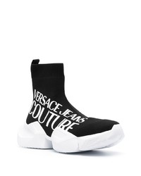 Chaussures de sport noires et blanches VERSACE JEANS COUTURE