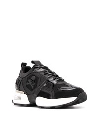 Chaussures de sport noires et blanches Philipp Plein