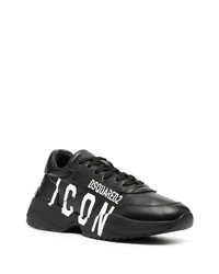 Chaussures de sport noires et blanches DSQUARED2