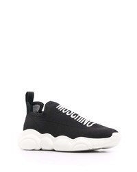 Chaussures de sport noires et blanches Moschino