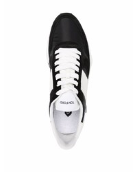 Chaussures de sport noires et blanches Tom Ford