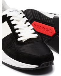 Chaussures de sport noires et blanches Tom Ford