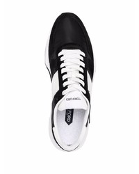 Chaussures de sport noires et blanches Tom Ford