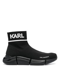 Chaussures de sport noires et blanches Karl Lagerfeld