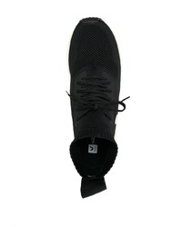 Chaussures de sport noires et blanches Rick Owens X Veja