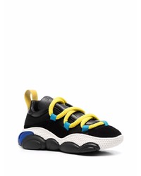 Chaussures de sport noires et blanches Moschino