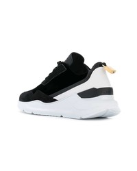 Chaussures de sport noires et blanches Buscemi