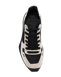 Chaussures de sport noires et blanches Rick Owens