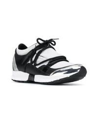 Chaussures de sport noires et blanches Trussardi Jeans