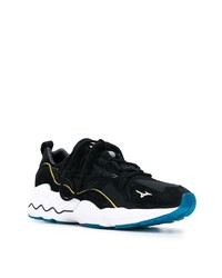 Chaussures de sport noires et blanches Mizuno