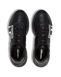 Chaussures de sport noires et blanches DSQUARED2