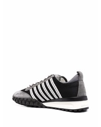 Chaussures de sport noires et blanches DSQUARED2