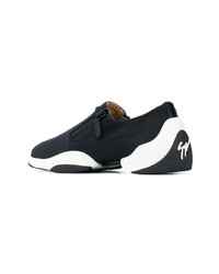 Chaussures de sport noires et blanches Giuseppe Zanotti Design