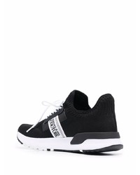 Chaussures de sport noires et blanches VERSACE JEANS COUTURE