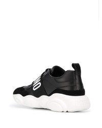 Chaussures de sport noires et blanches Moschino