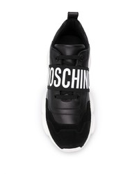 Chaussures de sport noires et blanches Moschino