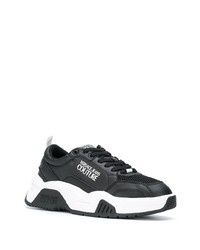 Chaussures de sport noires et blanches VERSACE JEANS COUTURE