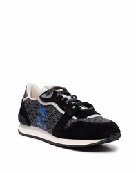 Chaussures de sport noires et blanches Etro