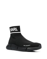 Chaussures de sport noires et blanches Karl Lagerfeld