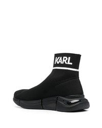 Chaussures de sport noires et blanches Karl Lagerfeld