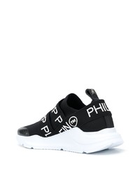 Chaussures de sport noires et blanches Philipp Plein