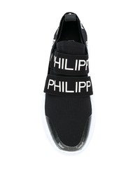 Chaussures de sport noires et blanches Philipp Plein