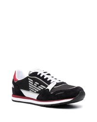 Chaussures de sport noires et blanches Emporio Armani