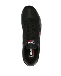 Chaussures de sport noires et blanches Tommy Jeans