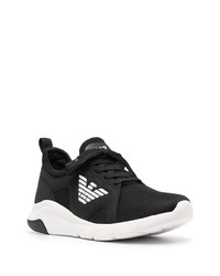 Chaussures de sport noires et blanches Ea7 Emporio Armani