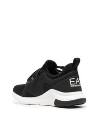 Chaussures de sport noires et blanches Ea7 Emporio Armani