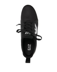 Chaussures de sport noires et blanches Ea7 Emporio Armani